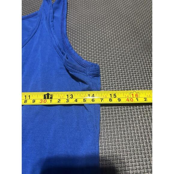 Emily Blu Womens Crew Neck Sleeveless Rayon Blue Beach T Shirt Top Tank Top - Picture 4 of 6